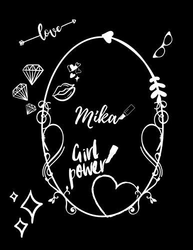 Mika: Vintage Pin Up Style Personalised Large Notebook/Diary/Journal For Women & Girls (110 Pages, in Lines, 8.5x11) (Names, Band 1) Business, Finance & Career