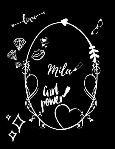 Mila: Vintage Pin Up Style Personalised Large Notebook/Diary/Journal For Women & Girls (110 Pages, in Lines, 8.5x11) (Names, Band 1) Business, Finance & Career
