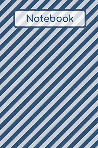 Notebook : Striped Blue Soft Cover Composition Journal 6 x 9 Inches: Writing Notes Organizer For Home/Office/School Self-help