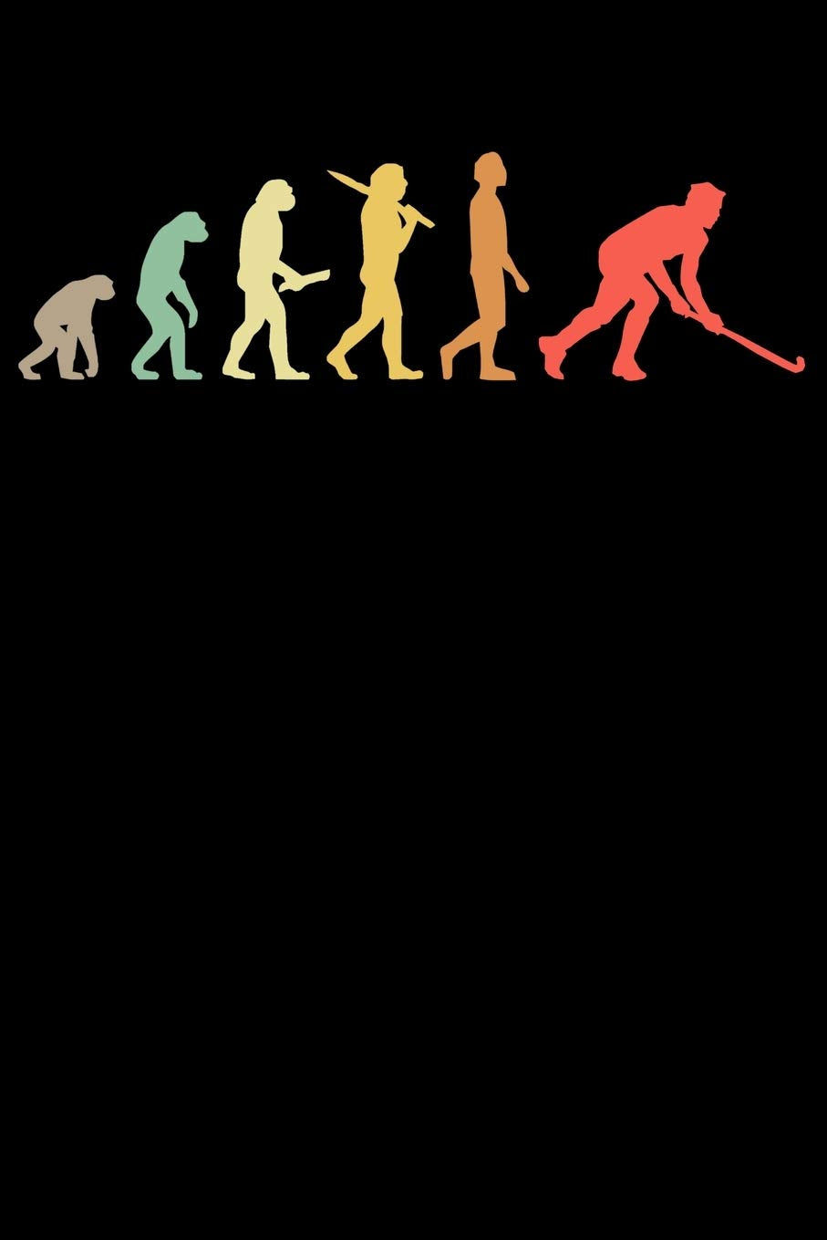 Hockeyspieler Notizbuch: A5 Kariert 108 Seiten - Retro Hockey Evolution Notizheft - Geschenk für Hockeyspieler Books