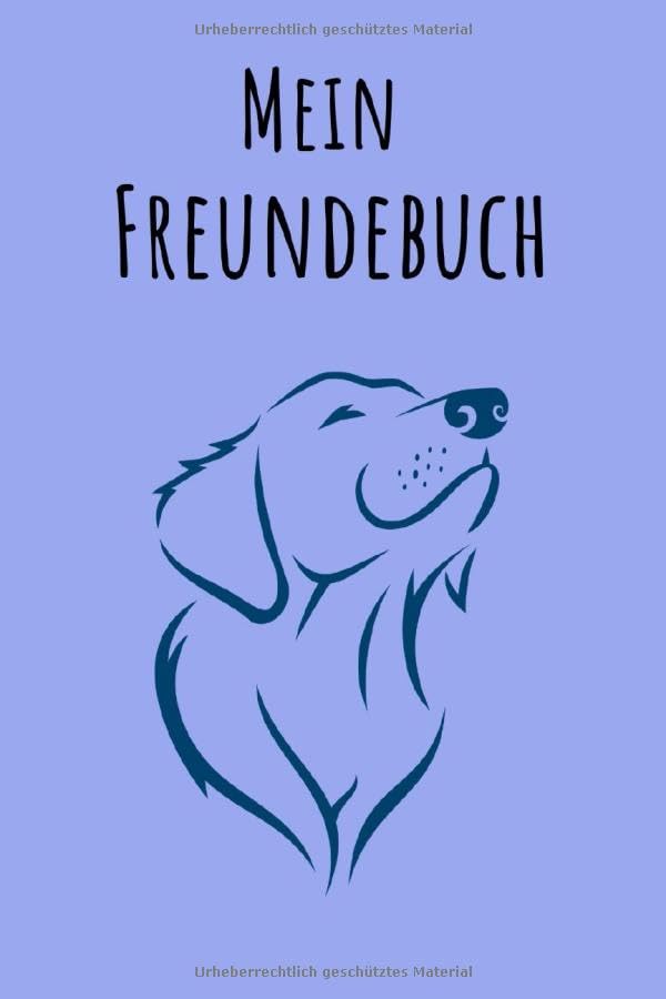 Mein Freundebuch: Glücklicher Hund | Für Kinder zum Eintragen | Platz für 49 Freunde | DIN A5+ | Geschenkidee Books