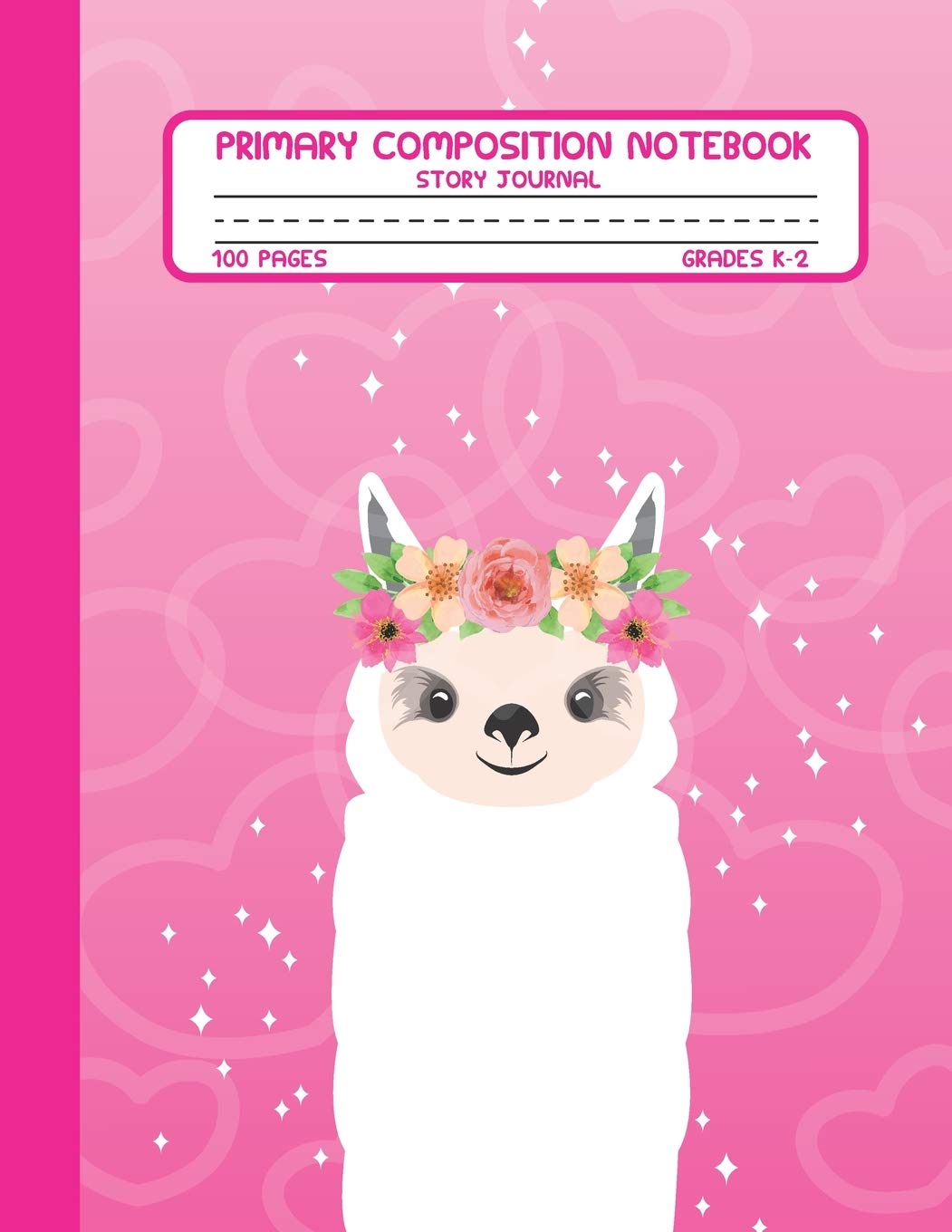 Primary Composition Notebook Story Journal: Cute Llama Pattern Notebook with Picture Space, Title Lines, Dotted Midlines Handwriting Practice Paper ... First and Second Grade, Elementary School book