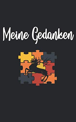 Meine Gedanken: Rentier Retro Und Vintage Style 100 Seiten Liniert Books