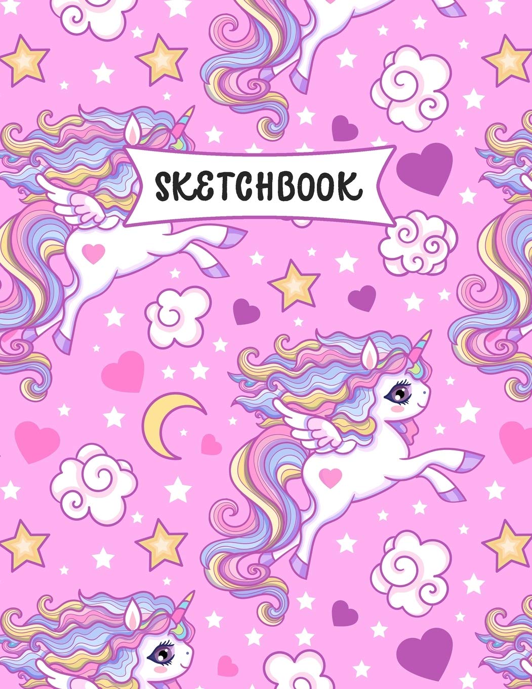 Sketchbook: Carino Kawaii unicorno blocco da disegno per bambini | Libro di schizzi per i più piccoli Manga