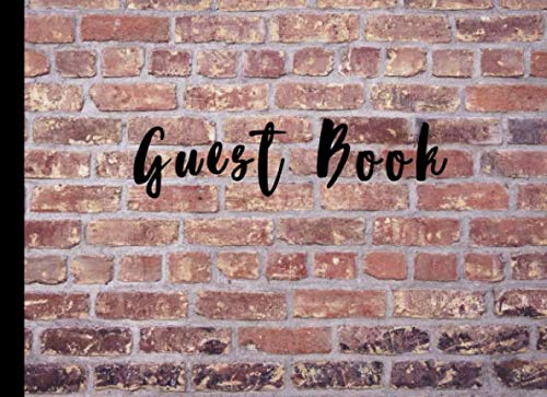 Guest Book: Sign In Guestbook for Weddings, Bridal Showers, Birthday Parties, Retirements, Memorials, Baby Showers, Funerals | 100 Pages | Brick Wall Learning & Reference