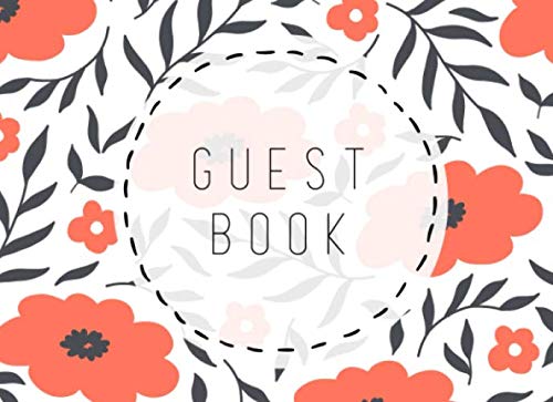 Guest Book: Weddings, Birthdays, Baby Showers, Funeral, Retirement, Guest Room, All Occasion Sign-In Book | Red Flower Learning & Reference
