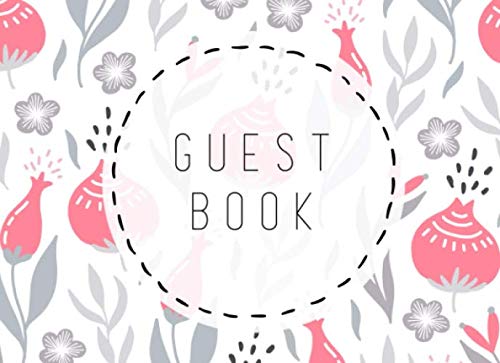 Guest Book: Weddings, Birthdays, Baby Showers, Funeral, Retirement, Guest Room, All Occasion Sign-In Book | Pink Floral Learning & Reference