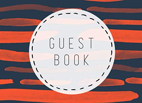 Guest Book: Weddings, Birthdays, Baby Showers, Funeral, Retirement, Guest Room, All Occasion Sign-In Book | Red Blue Watercolor Learning & Reference