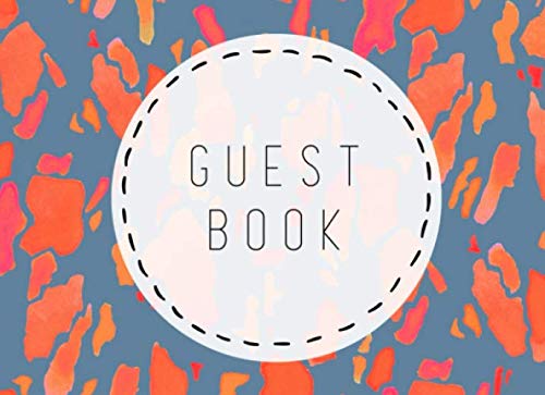 Guest Book: Weddings, Birthdays, Baby Showers, Funeral, Retirement, Guest Room, All Occasion Sign-In Book | Red Blue Paint Learning & Reference