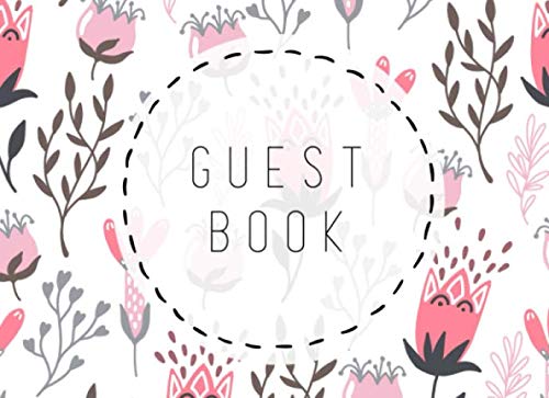 Guest Book: Weddings, Birthdays, Baby Showers, Funeral, Retirement, Guest Room, All Occasion Sign-In Book | Pink Floral Learning & Reference