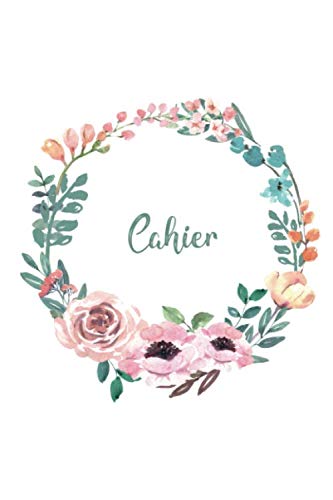 Cahier: DIN A5 / 15 x 23 cm - Grille - 122 pages ou 61 feuilles - bloc note bullet journal cahier Noël blanc avec fleurs Plante Aquarelle Acrylique Aquarelle Roses Femme Fille Essays & Short Stories
