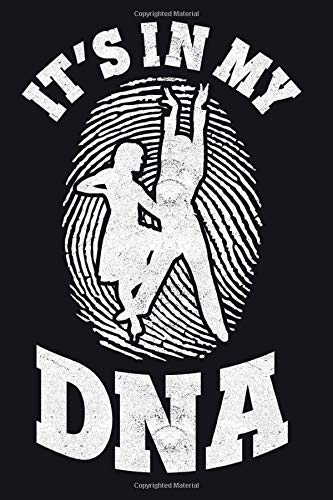Dancing Dancer Notebook - It’s In My DNA Fingerprint: Performance Dance Bullet Journal with 100 Dotted Dot Grid Paper Pages in 6” x 9” Inch - Composition Book Diary Notepad Film, Art & Culture