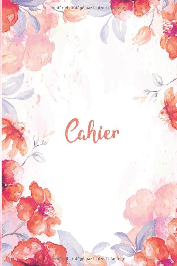Cahier: DIN A5 / 15 x 23 cm - Grille - 122 pages ou 61 feuilles - bloc note bullet journal cahier Fleurs de Noël Plante Aquarelle Aquarelle Coquelicot Coquelicot Essays & Short Stories