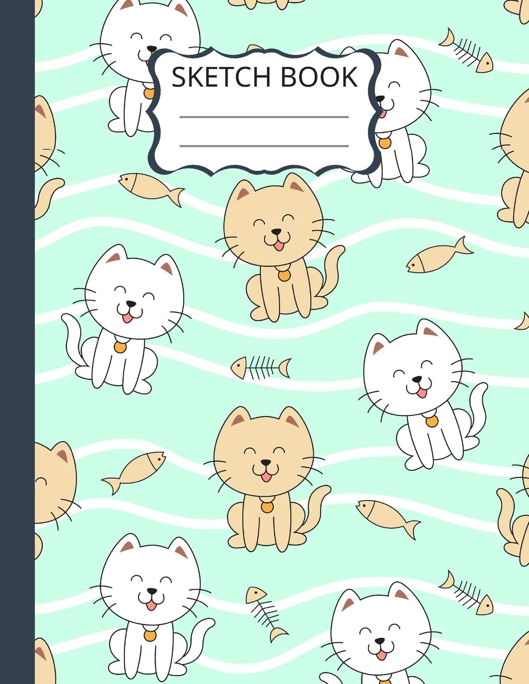 Sketch Book: Cute Cats Kawaii Sketchbook for Girls and Boys 110 Blank Large White Paper for Drawing Doodling & Sketching (Sketch Books For Kids) Books