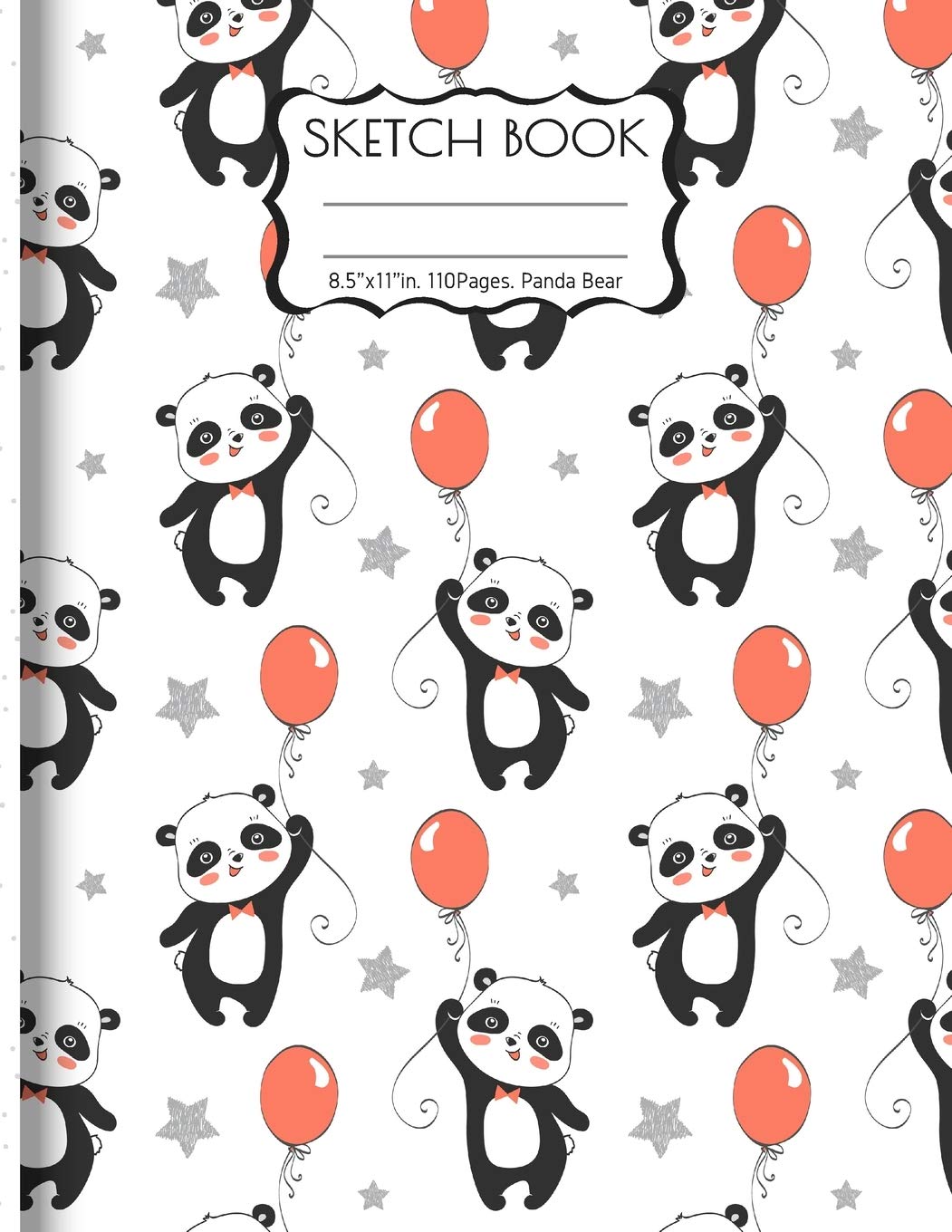 Sketch Book: Cute Panda Bear Kawaii Sketchbook for Girls and Boys 110 Blank Large White Paper for Drawing Doodling & Sketching (Sketch Books For Kids) Books