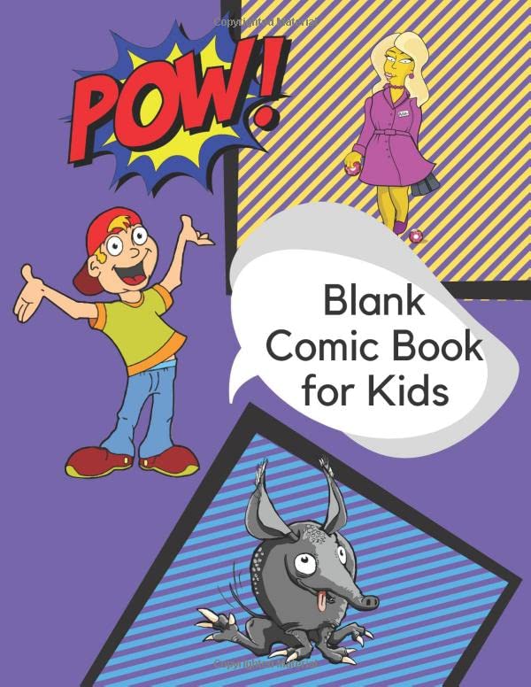 Blank Comic Book: Blank Comic Book for Kids, Teens, Unique Cartoons with Lots of templates, Large Size 8.5x11 Manga
