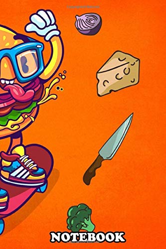 Notebook: Food Artwork , Journal for Writing, College Ruled Size 6" x 9", 110 Pages book