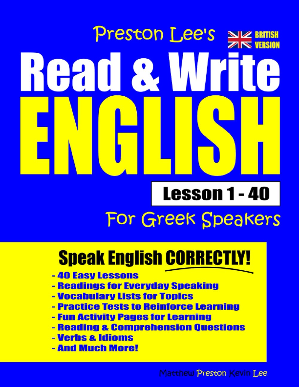 Preston Lee's Read & Write English Lesson 1 - 40 For Greek Speakers (British Version) book