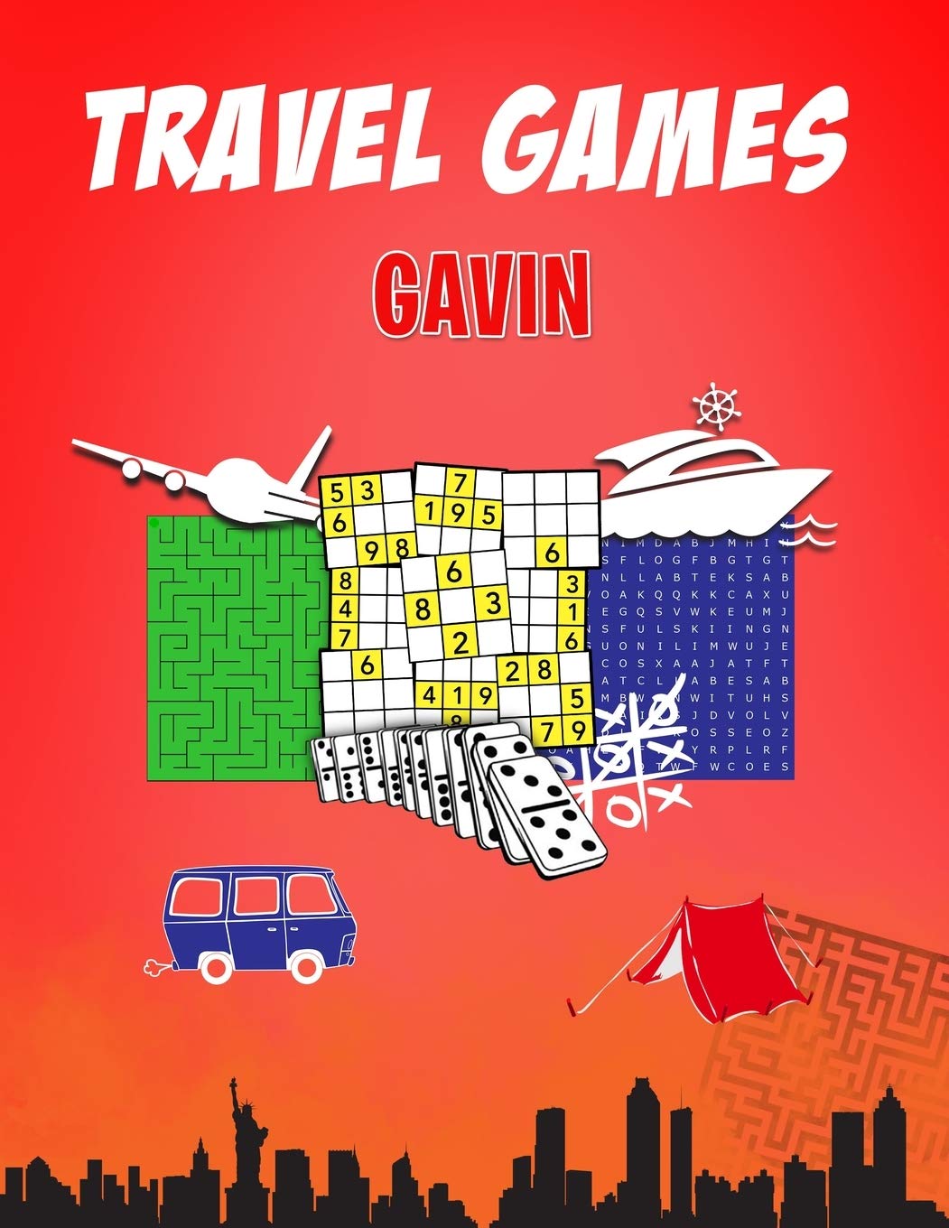 Gavin Travel Games: Fun Puzzle Books for Kids Activity Leisure & Fun
