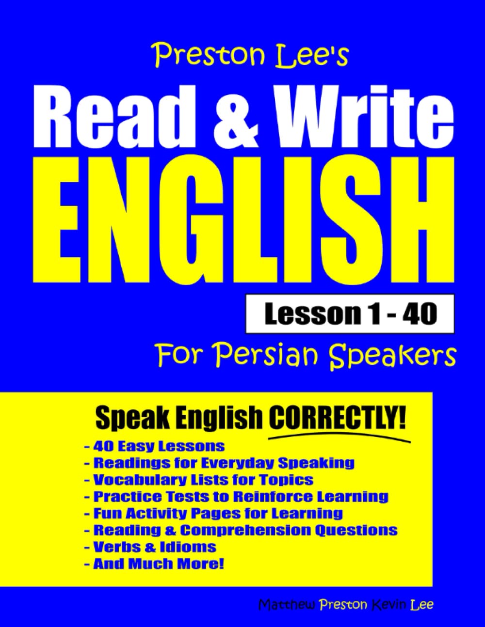 Preston Lee's Read & Write English Lesson 1 - 40 For Persian Speakers (Preston Lee's English For Persian Speakers) Foreign Languages ​​& Dictionaries
