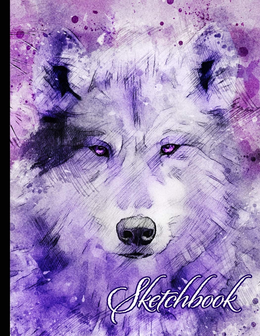 Sketchbook: Wolf Themed Personalized Artist Book | Soft Cover Blank Sketch Pad Tablet | 8.5” x 11”, 108 pages | Gifts for Kids Girls Boys Teens Adults | for Drawing Painting Charcoal Ink Film, Art & Culture