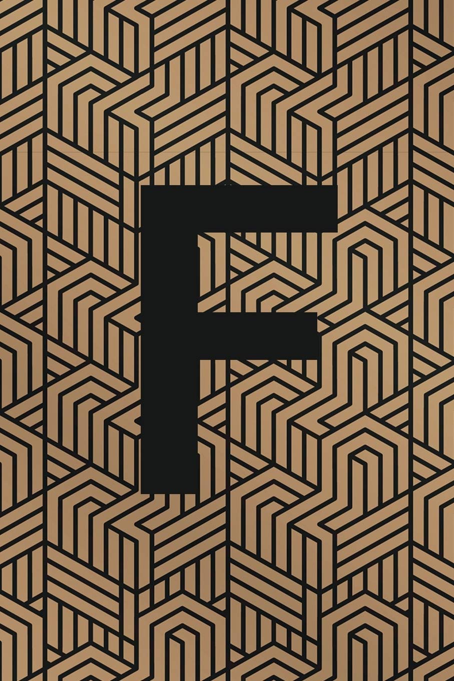 F: Monogram Initial "F" for Man, Woman / Medium Size Notebook with Lined Interior, Page Number and Daily Entry Ideal for Taking Notes, Journal, Diary, ... and Appointments (Modern Monograms, Band 6) Media & Communication