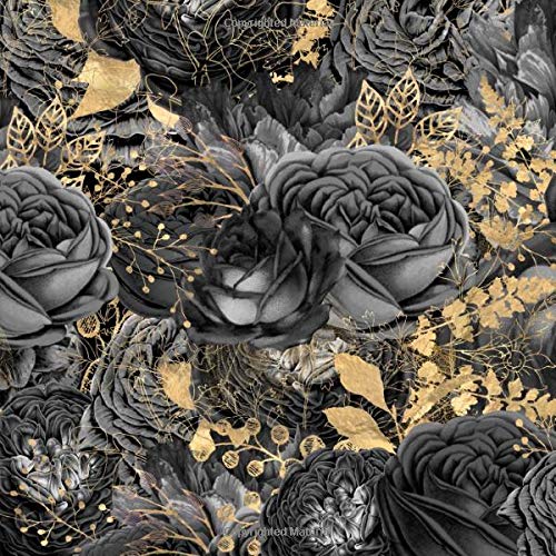 Guest Book: Black Roses with Gold Leaves Guest Book - Gothic Floral Keepsake Memory Guestbook for Wedding, Anniversary, Memorial Service or Event - ... for Email, Name and Address - Square Format Hobbies & Crafts