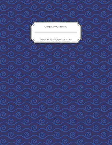 Composition Notebook: Dot Grid | Zen Japanese Pattern Design | Cobalt Blue | 120 pages | Acid Free White Paper | Large Letter Size 8.5" X 11" Film, Art & Culture