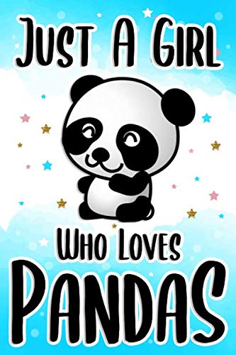 Just A Girl Who Loves Pandas: Dotted Journal 6x9 Bullet Notebook Cute Panda Gifts a blank dot grid journal for Kids & Teenage Girls for Writing & Journaling (bullet grid) Essays & Short Stories