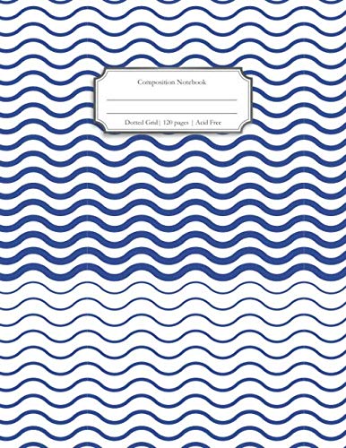 Composition Notebook: Dot Grid | Zen Japanese Pattern Design | Cobalt Blue | 120 pages | Acid Free White Paper | Large Letter Size 8.5" X 11" Film, Art & Culture