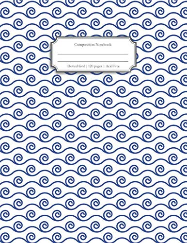 Composition Notebook: Dot Grid | Zen Japanese Pattern Design | Cobalt Blue | 120 pages | Acid Free White Paper | Large Letter Size 8.5" X 11" Film, Art & Culture