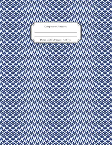 Composition Notebook: Dot Grid | Zen Japanese Pattern Design | Cobalt Blue | 120 pages | Acid Free White Paper | Large Letter Size 8.5" X 11" Film, Art & Culture