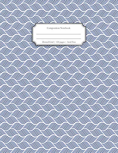 Composition Notebook: Dot Grid | Zen Japanese Pattern Design | Cobalt Blue | 120 pages | Acid Free White Paper | Large Letter Size 8.5" X 11" Film, Art & Culture