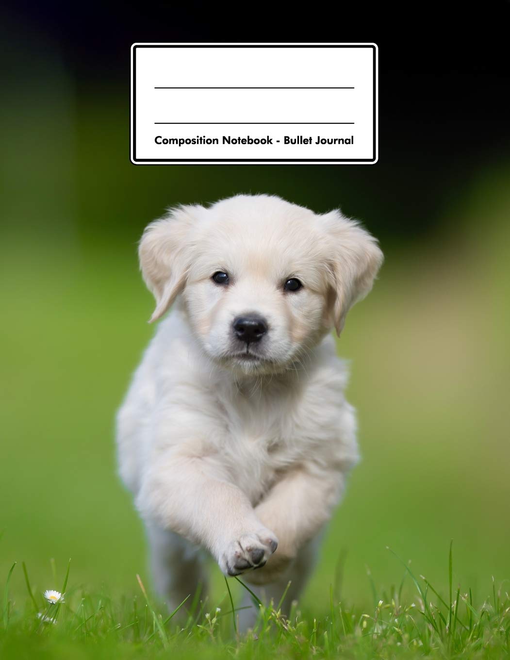 Composition Notebook - Bullet Journal: Golden Retriever Puppy | 109 pages 8.5"x11" | Dotted Journal | Grid Notebook | Gift For Kids Teenager Adult Teacher Student | Journal | Dog Lover book