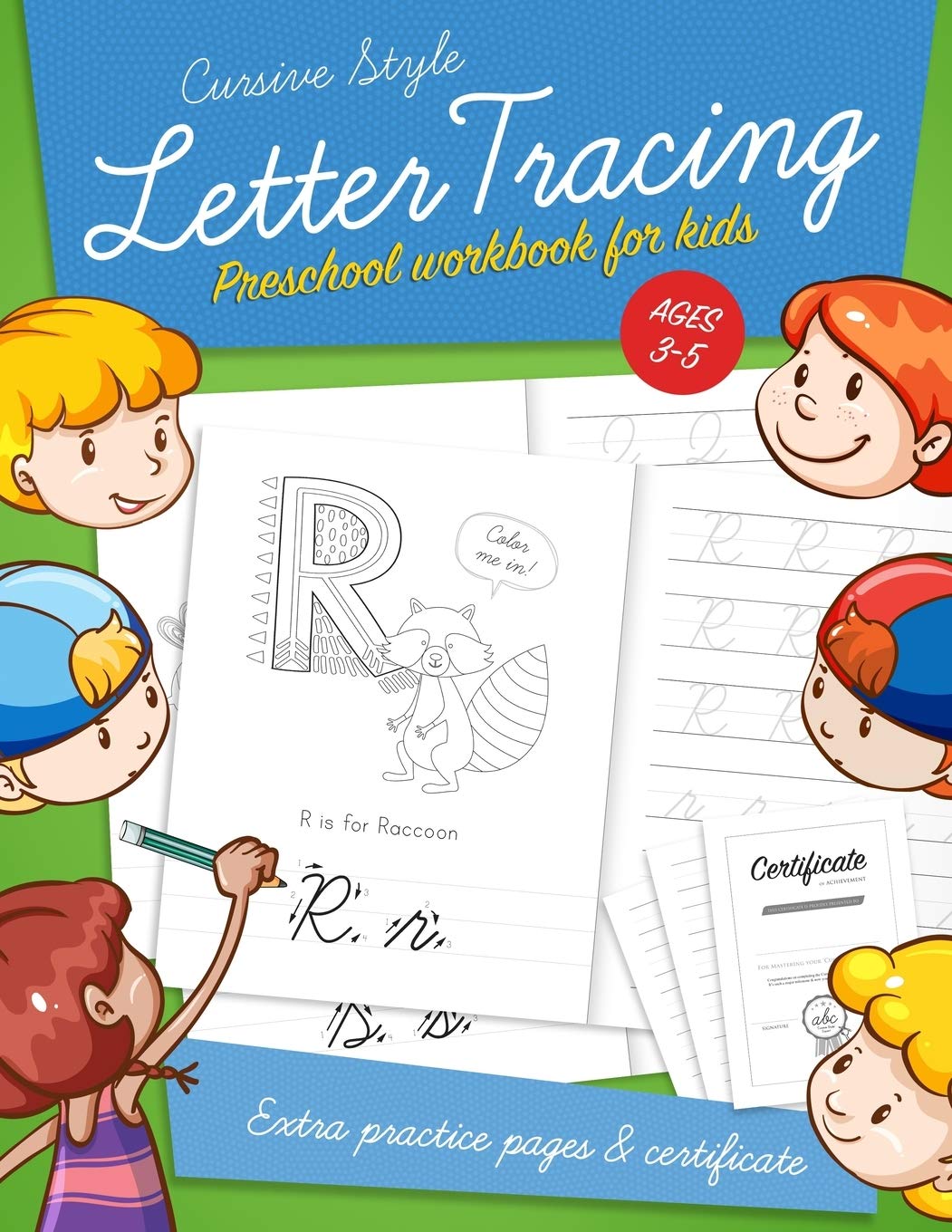 Letter Tracing Preschool workbook for kids ages 3-5: Learn to write activity workbooks, abc alphabet writing paper lines. Kindergarten preschoolers ... practice. Ideal learning for 3-5 year olds. book
