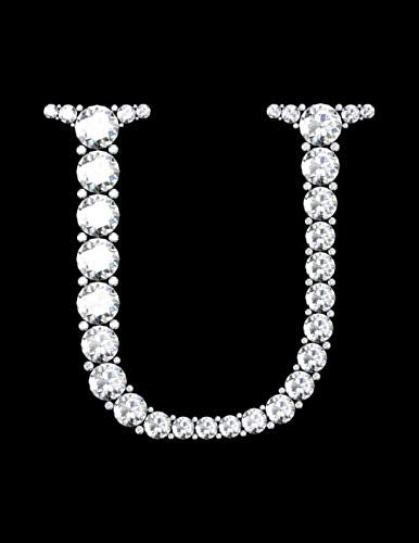 U: Monogram Initial Letter U Diamond Notebook For Women And Girls Hobbies & Crafts