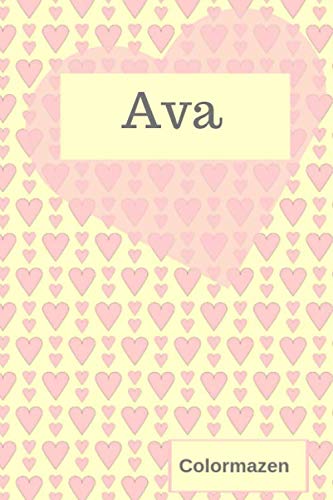 Ava: Personalised Valentine Heart Notebook In Pink (Small) (Valentine Heart Personalised Notebooks, Band 293) Media & Communication