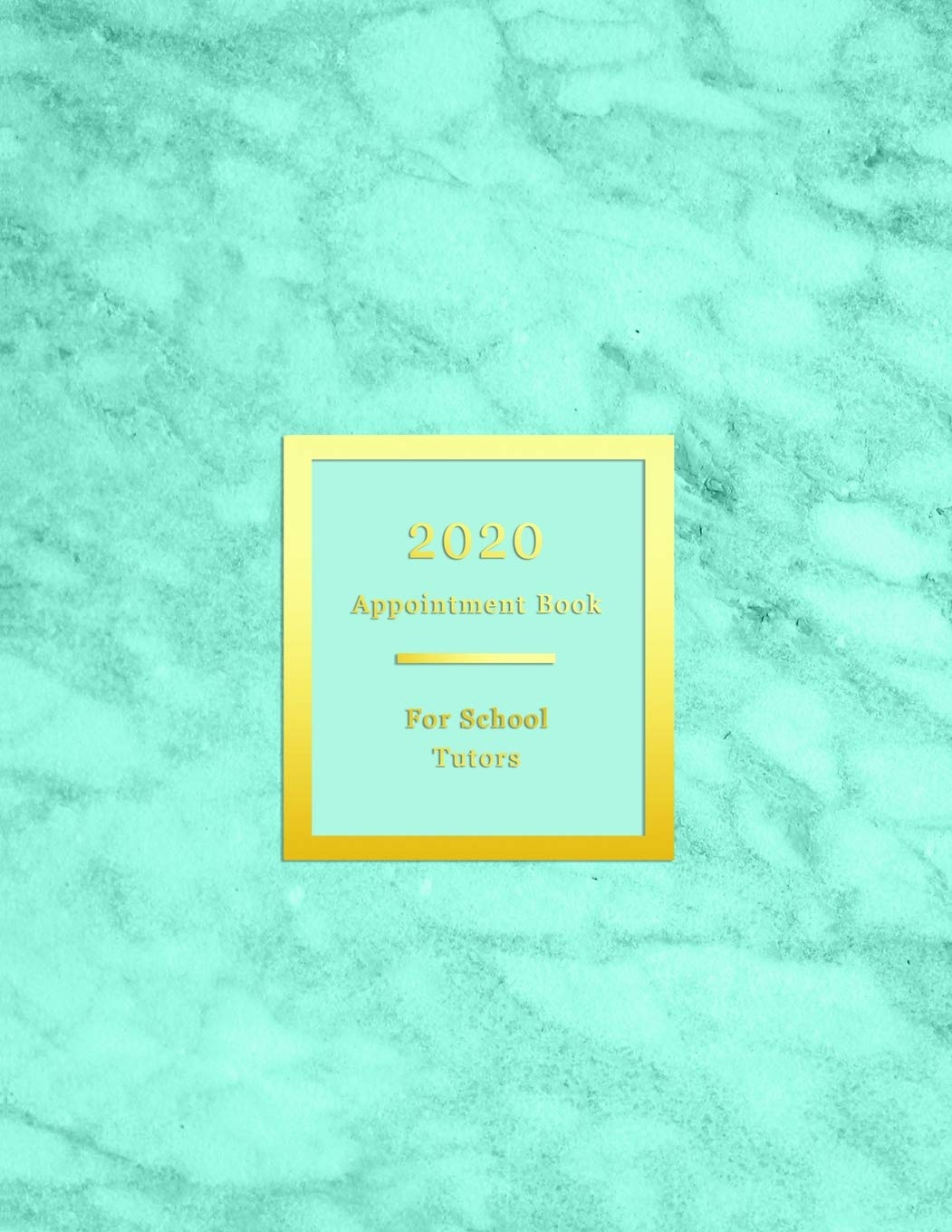 2020 Appointment Book For School Tutors: Client schedule booking log for education tutoring scheduling and record keeping | 15 minute intervals in weekly spreads | Professional aqua blue teal marble Business, Finance & Career