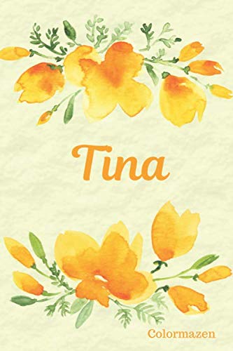Tina: Personalised California Poppy Notebook (Small) Mathematics