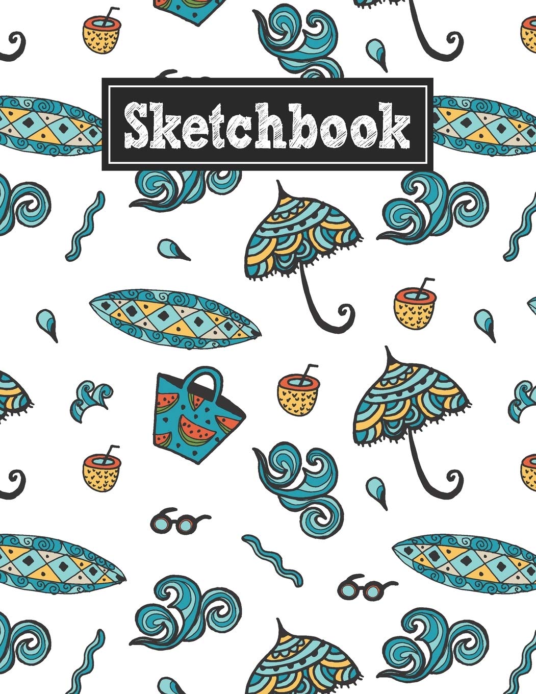 Sketchbook: 8.5 x 11 Notebook for Creative Drawing and Sketching Activities with Beach Themed Cover Design Film, Art & Culture