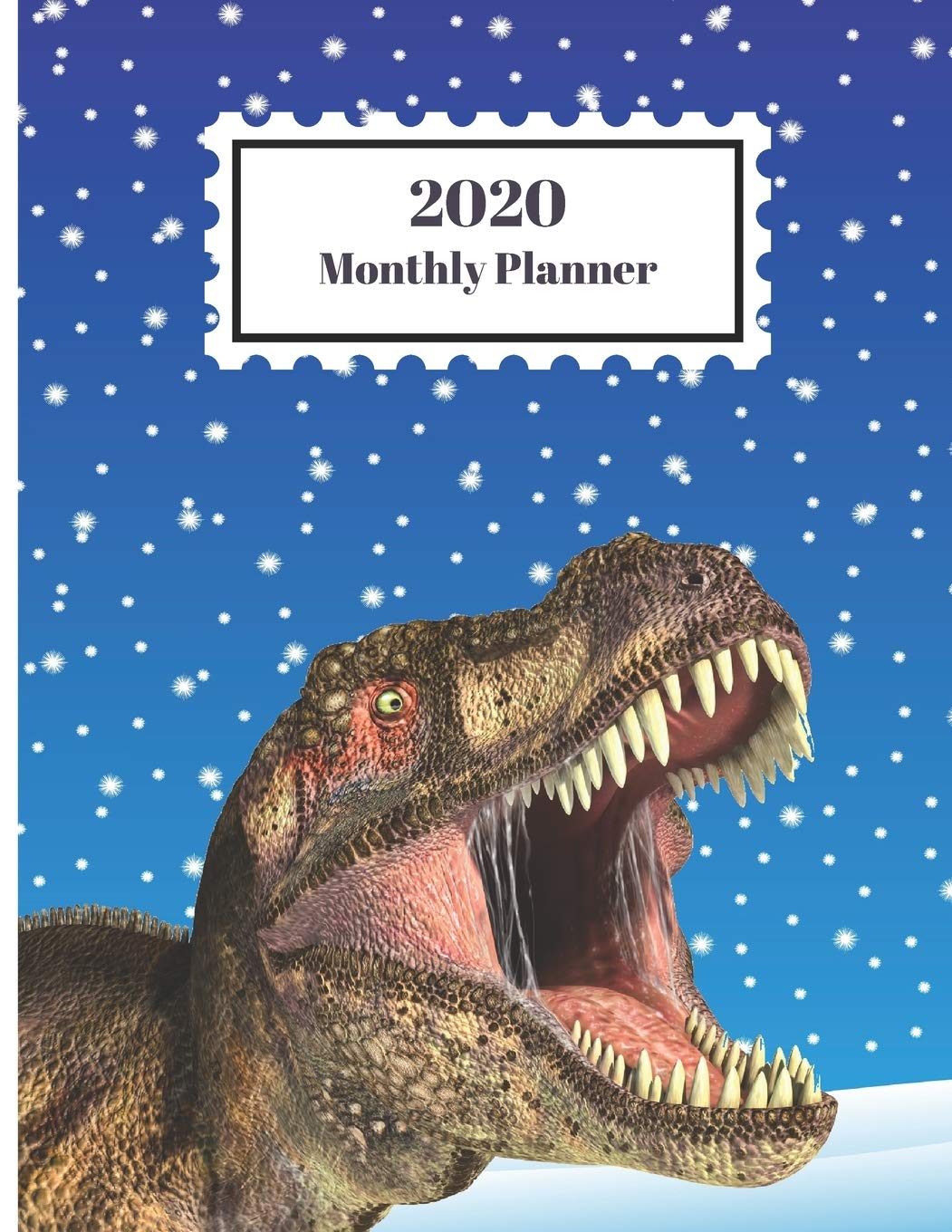 2020 Monthly Planner: T Rex Dinosaur Snow Falling Winter Design Cover 1 Year Planner Appointment Calendar Organizer And Journal For Writing Business, Finance & Career