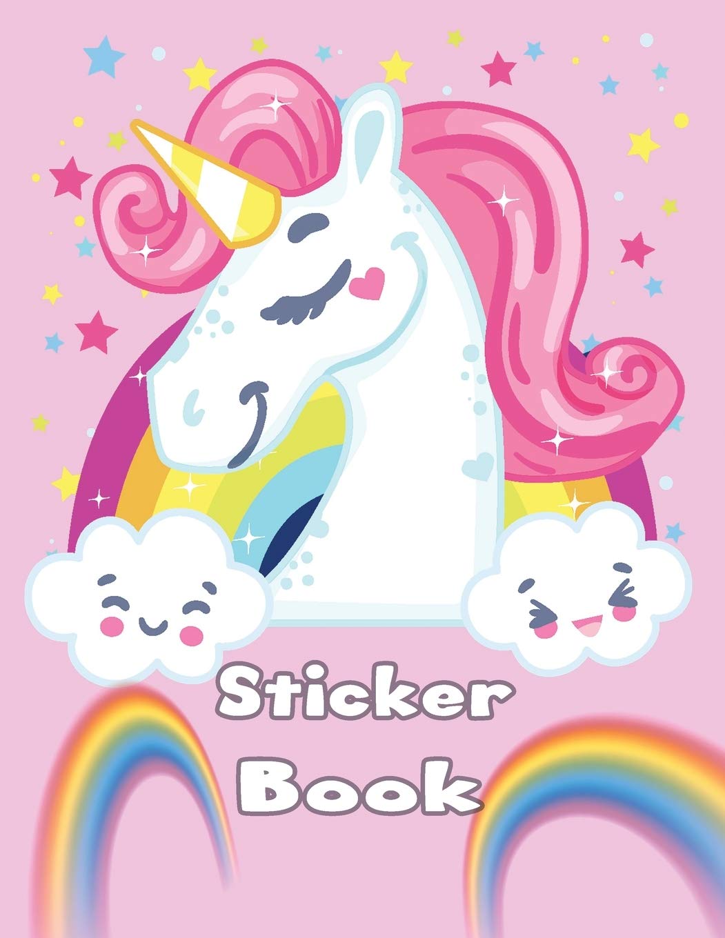 Sticker Book: Album Notebook Activity Book Blank Sticker Book for Girl age 4-8 year Collection Kids Collecting Favorite Unicorn Star Rainbow Stickers ... travel time keepsake back hand designed Film, Art & Culture