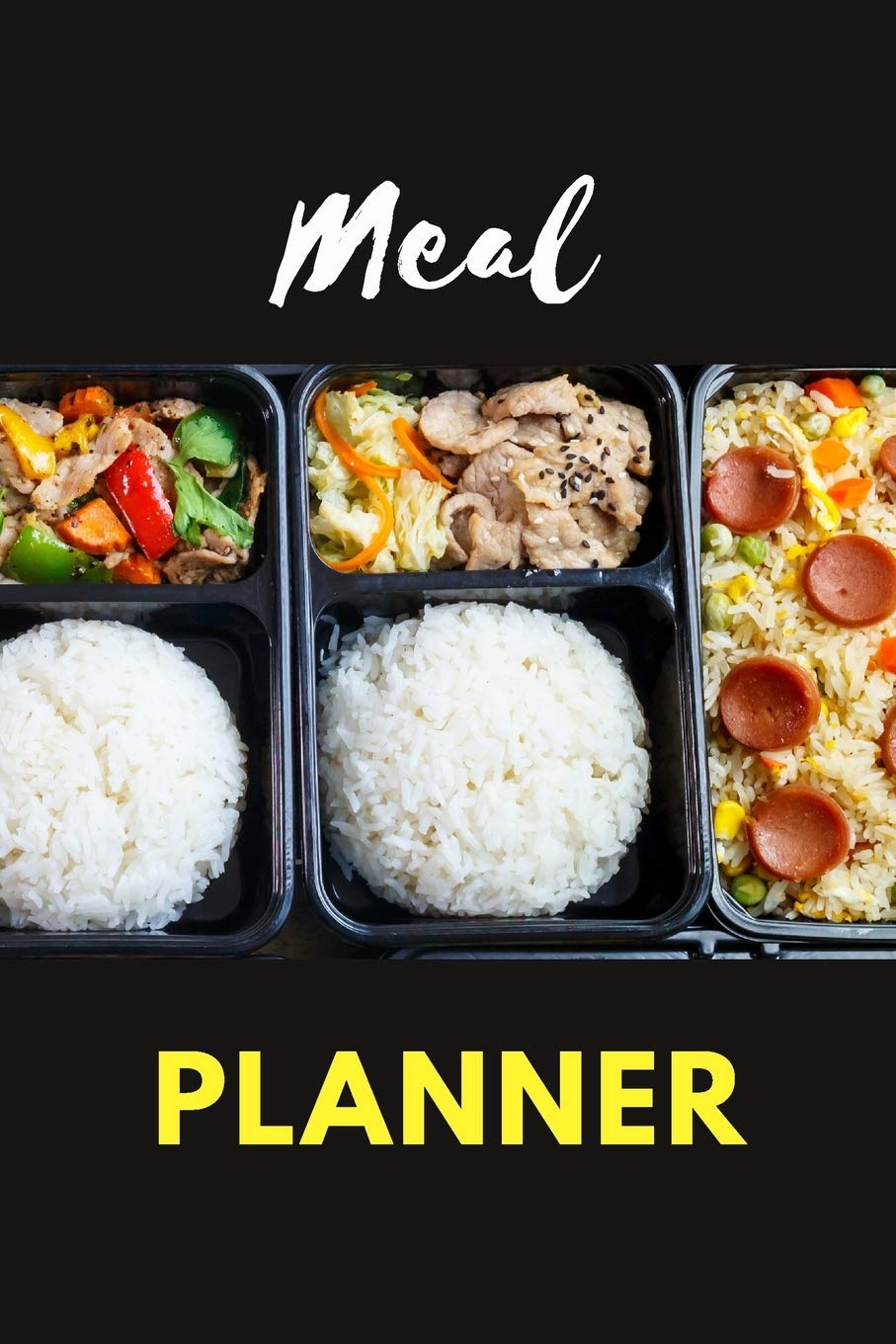Meal Planner: Meal Planner notebook for family, kids , nutrition , health monitoring , blank form journal for write your favorite food in each day , ... size 6X9 inches , Asian Food in black cover Health, Nutrition & Fitness