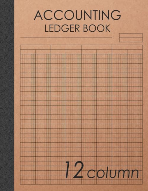 Accounting Ledger Book 12 Column: 120 pages , 8.5 x 11 inches ( large size ) , Brown craft paper style cover : Simple / General Accounting Ledger Book ... (Account Ledger Blank Book, Band 4) Business, Finance & Career