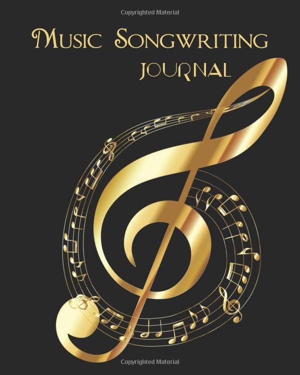Music Songwriting Journal: Blank Sheet Music Manuscript Staff Paper for Musicians, Songwriters and Composers. 8 staves per page book