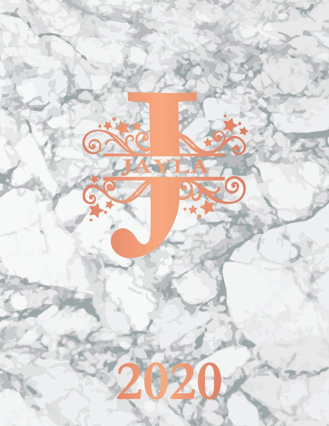 Jayla: 2020. Personalized Name Weekly Planner 2020. Monogram Letter J Notebook Diary. White Marble & Rose Gold Cover. Datebook Calendar Schedule Essays & Short Stories