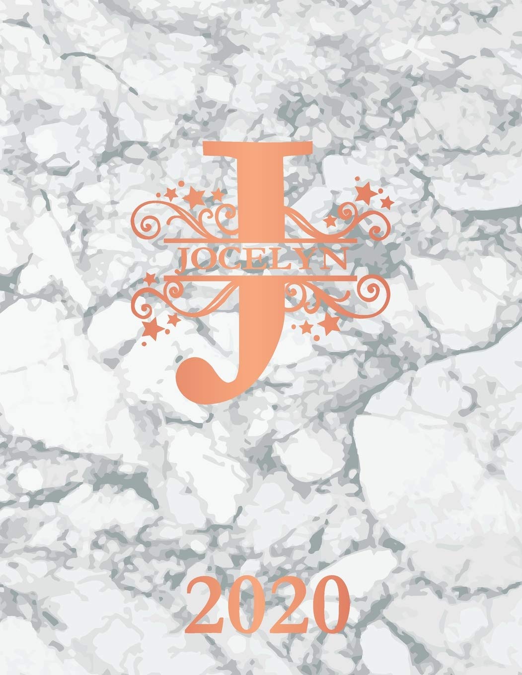 Jocelyn: 2020. Personalized Name Weekly Planner 2020. Monogram Letter J Notebook Diary. White Marble & Rose Gold Cover. Datebook Calendar Schedule Essays & Short Stories