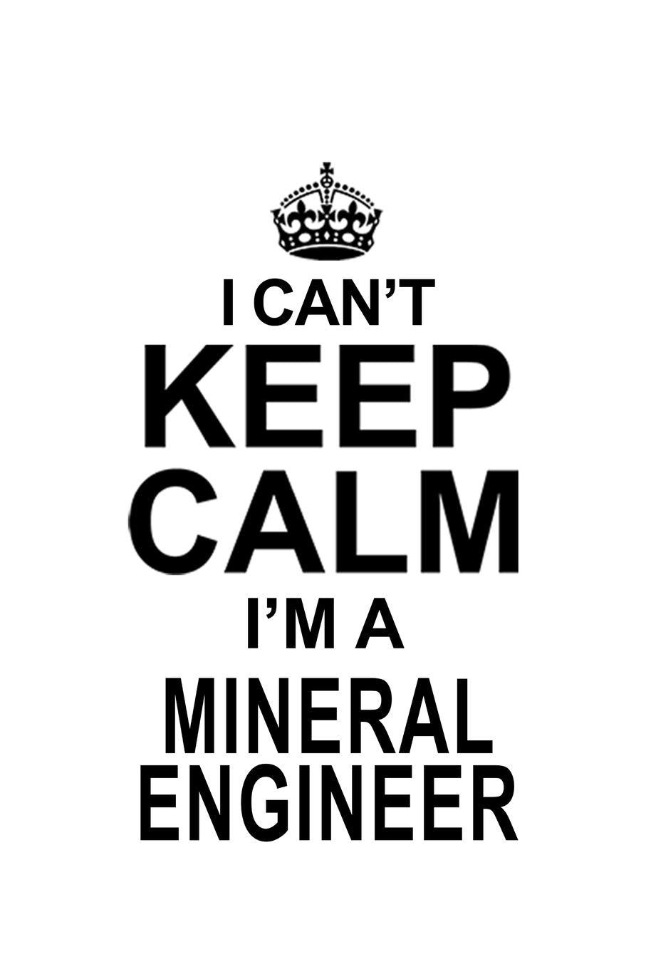 I Can't Keep Calm I'm A Mineral Engineer: Personal Mineral Engineer Notebook, Journal Gift, Diary, Doodle Gift or Notebook | 6 x 9 Compact Size- 109 Blank Lined Pages Education & Training