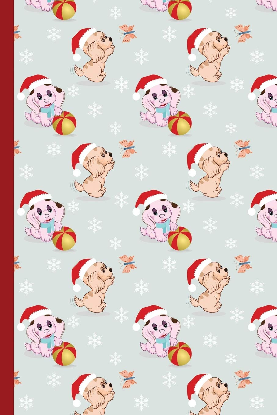 Blank Lined Notebook Journal For Christmas: Medium Ruled Book for Children, Teens and Adults - Santa Dog (College Ruled Line Paper, Band 88) Books