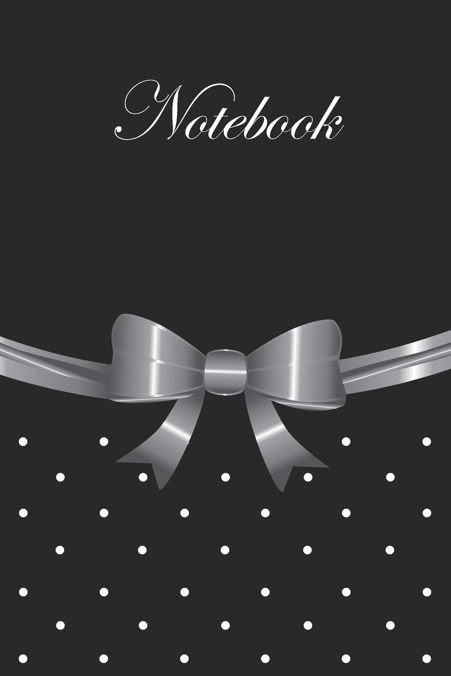 Woman’s Ribboned Elegant Notebook Color - Silver: Journal Girls Gift Handbook Lined White Paper Reference Books
